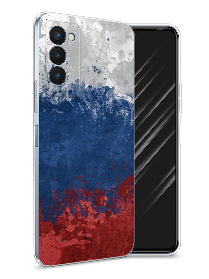 

Чехол Awog на Tecno Camon 18P "Флаг России неровный", Разноцветный, 300750-5
