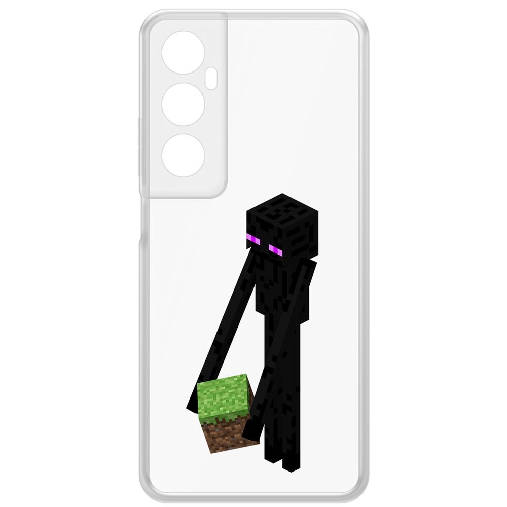 

Чехол-накладка Krutoff Clear Case Minecraft-Эндермен для Realme C65