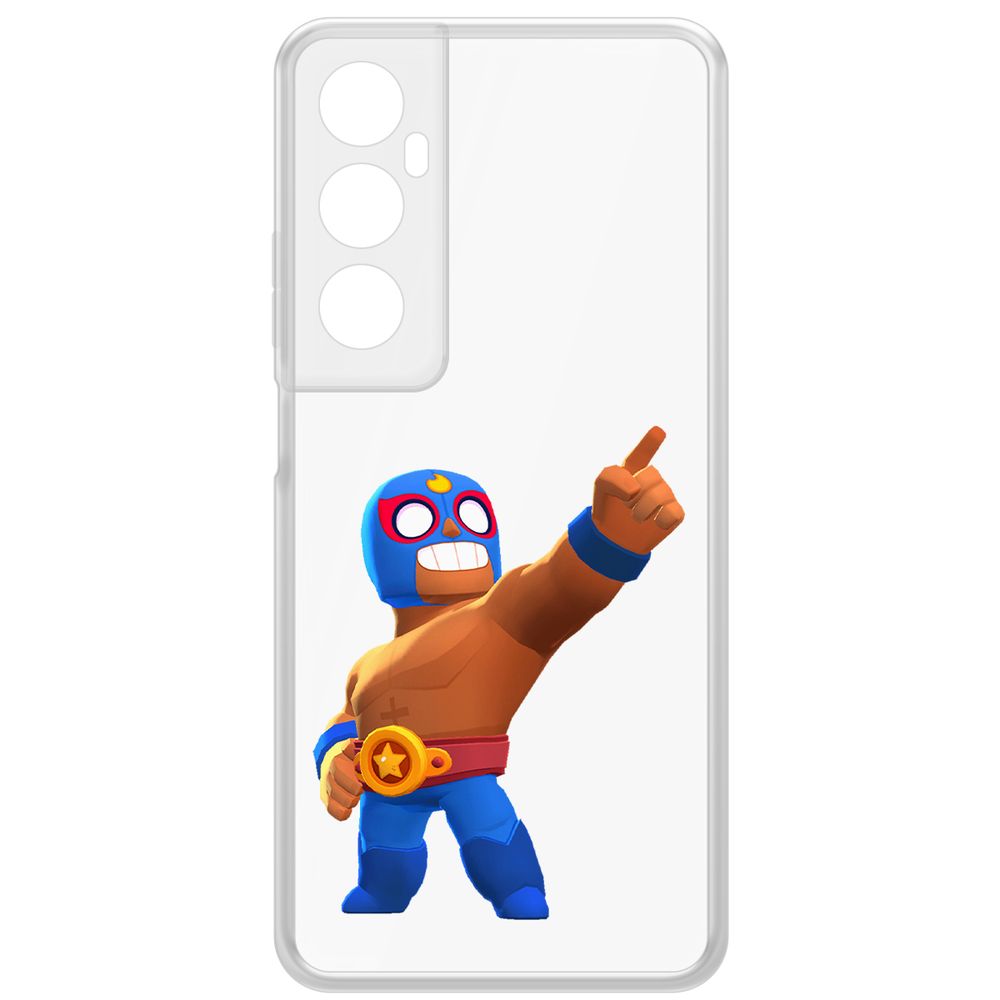 

Чехол-накладка Krutoff Clear Case Brawl Stars-Эль Примо для Realme C65, Прозрачный