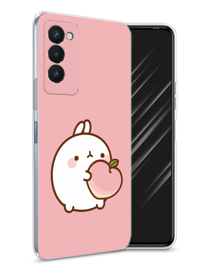 

Чехол Awog на Tecno Camon 18P "Кролик с персиком", Разноцветный, 300750-1