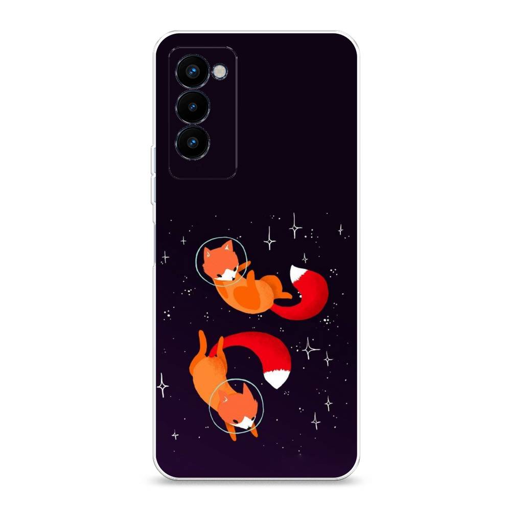 

Чехол Awog на Tecno Camon 18P "Лисы космонавты", Разноцветный, 300750-4