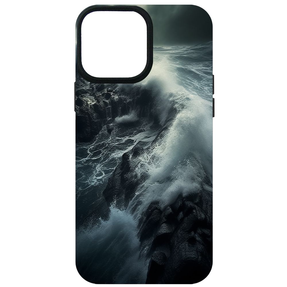

Чехол-накладка Krutoff Soft Case Шторм для iPhone 13 Pro Max черный