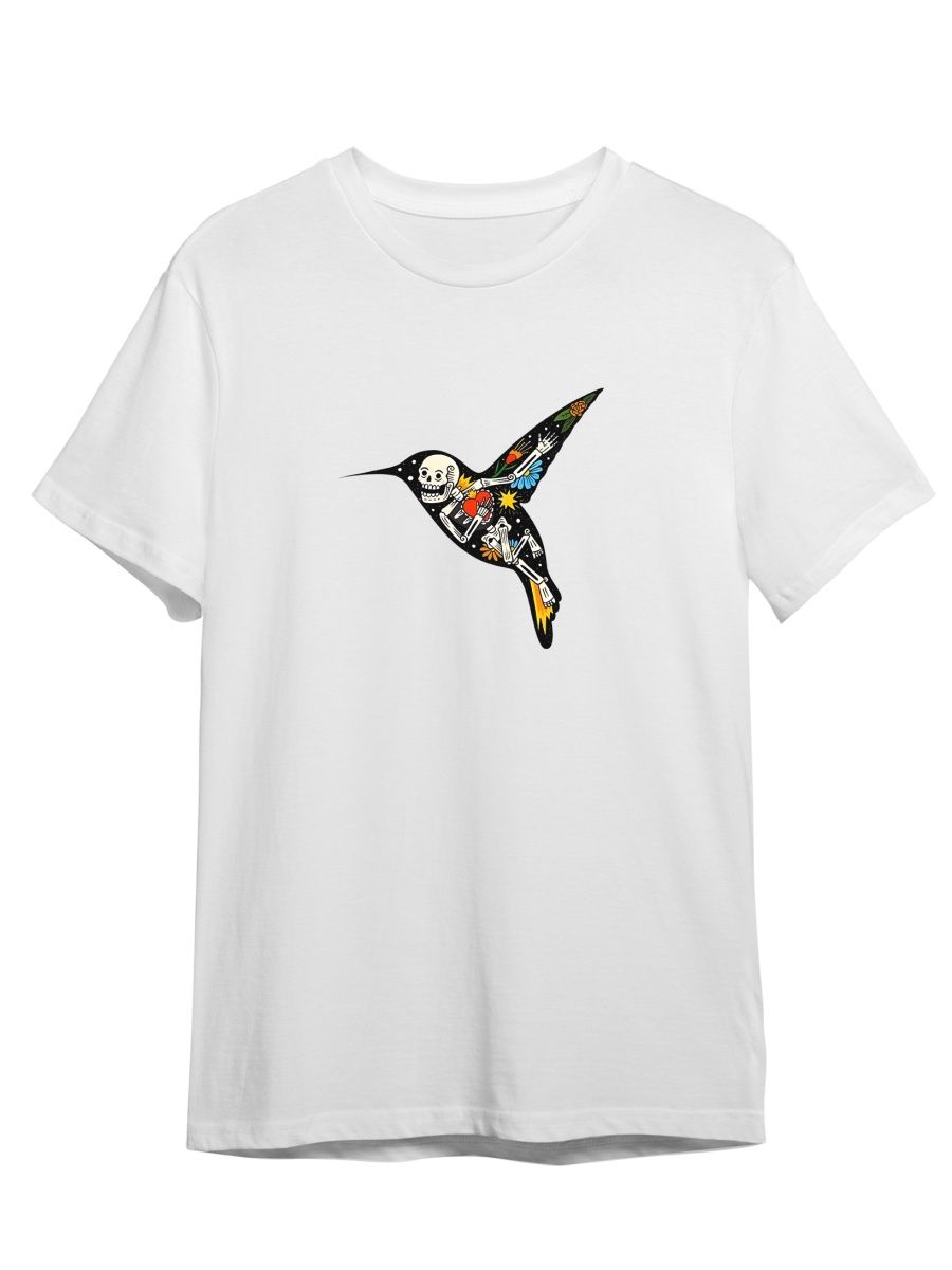 

Футболка унисекс СувенирShop Скелет/Рентген/Птица 3 белая L, Белый, "Скелет/Рентген/Птица" 3