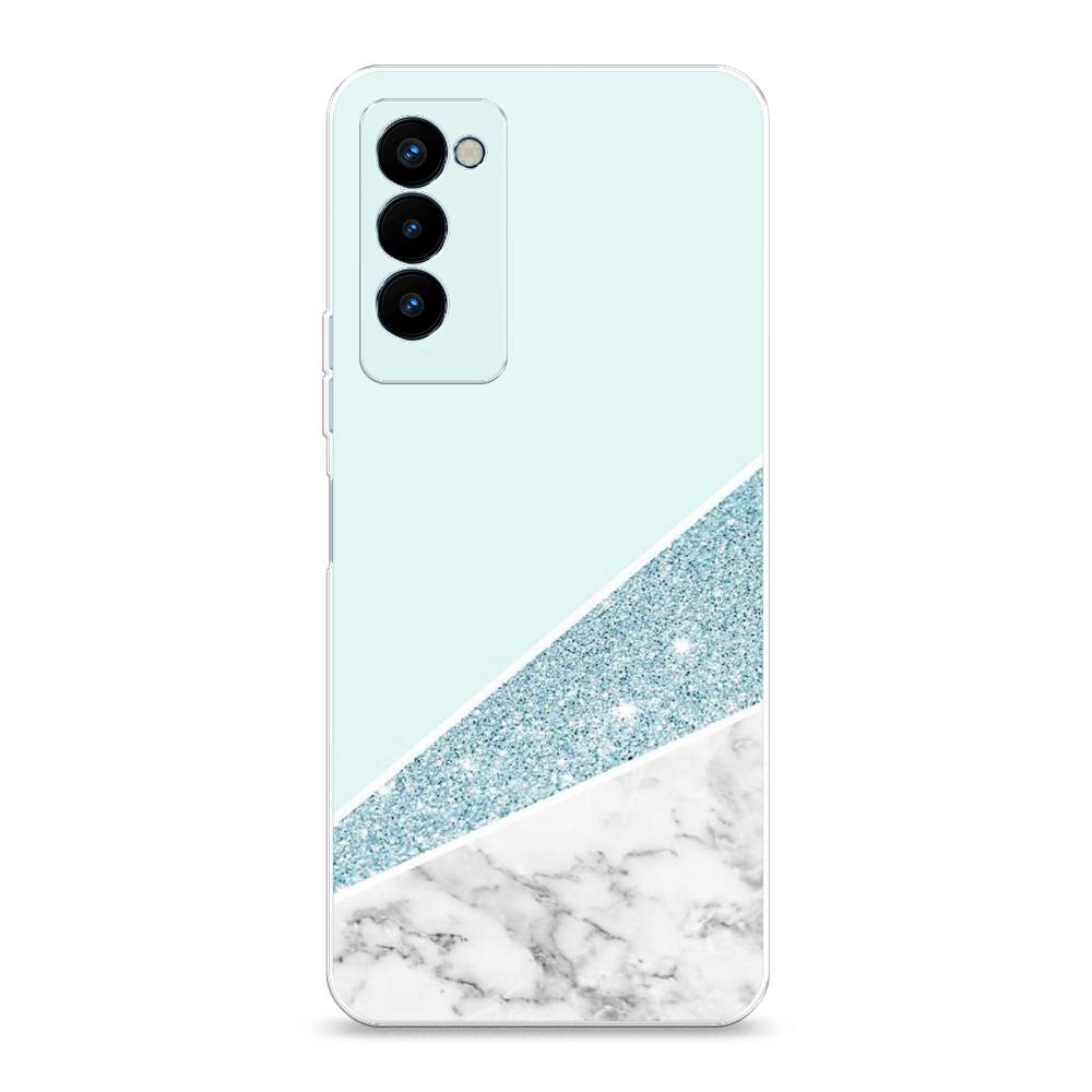 

Чехол Awog на Tecno Camon 18P "Мрамор с голубыми блестками", Разноцветный, 300750-3