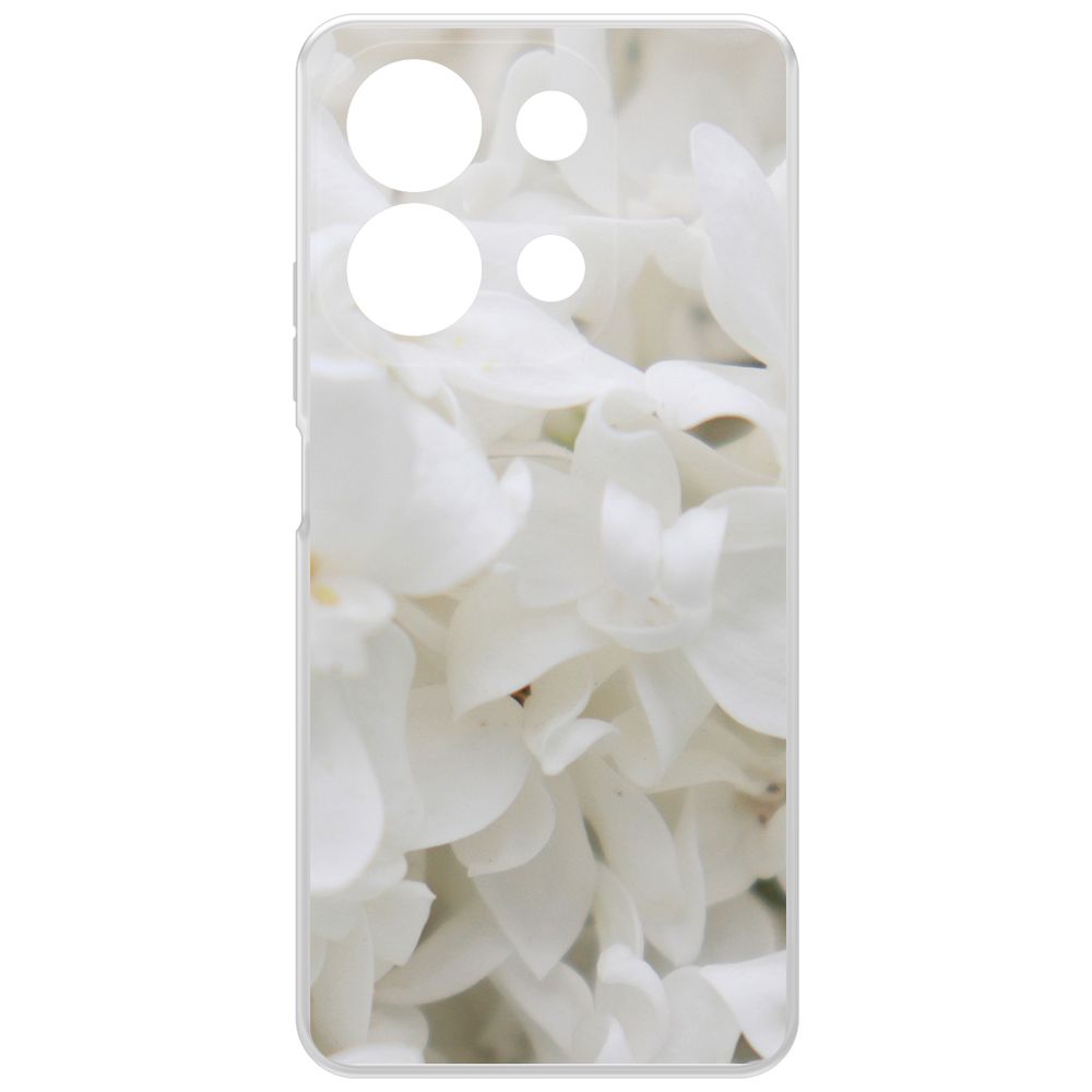 

Чехол-накладка Krutoff Clear Case Белые лилии для Xiaomi Redmi Note 13 4G