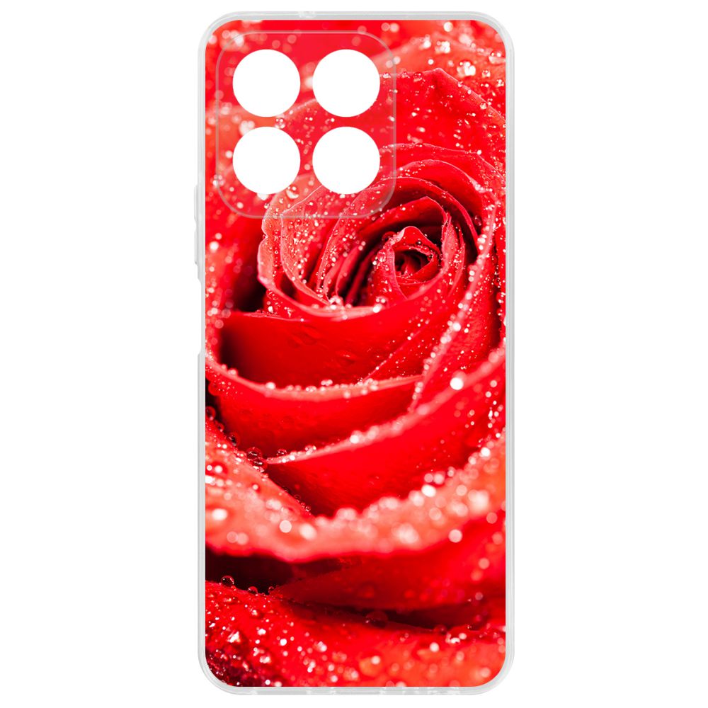 

Чехол-накладка Krutoff Clear Case Роза для Honor X8b