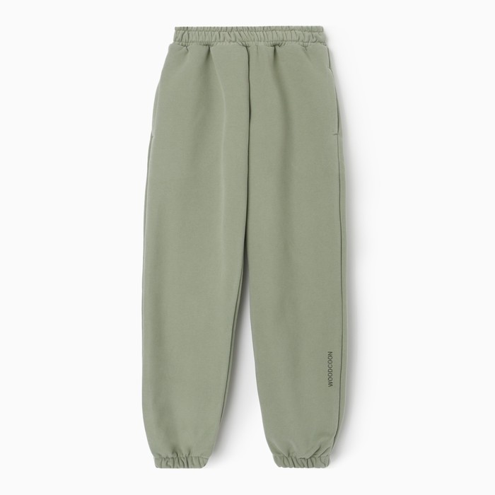 Брюки детские WOODCOON Футер, зеленый, 122