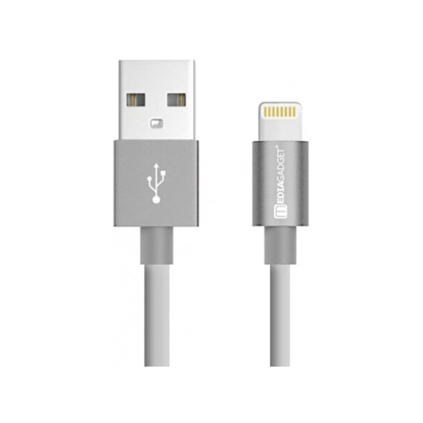 фото Кабель media gadget nl-002m usb - lightning 1m grey-silver mgsnl002ms