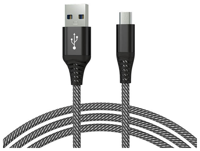 Кабель Maverick Textile & Metall C2 USB - MicroUSB 1.2m Black-White ПSELAEP1756