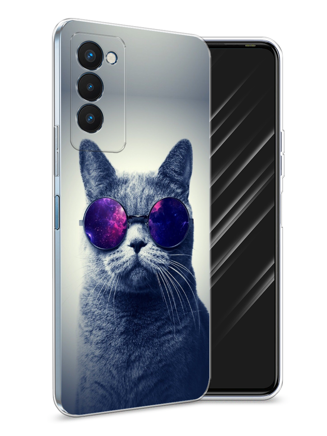 

Чехол Awog на Tecno Camon 18P "Космический кот", Разноцветный, 300750-1