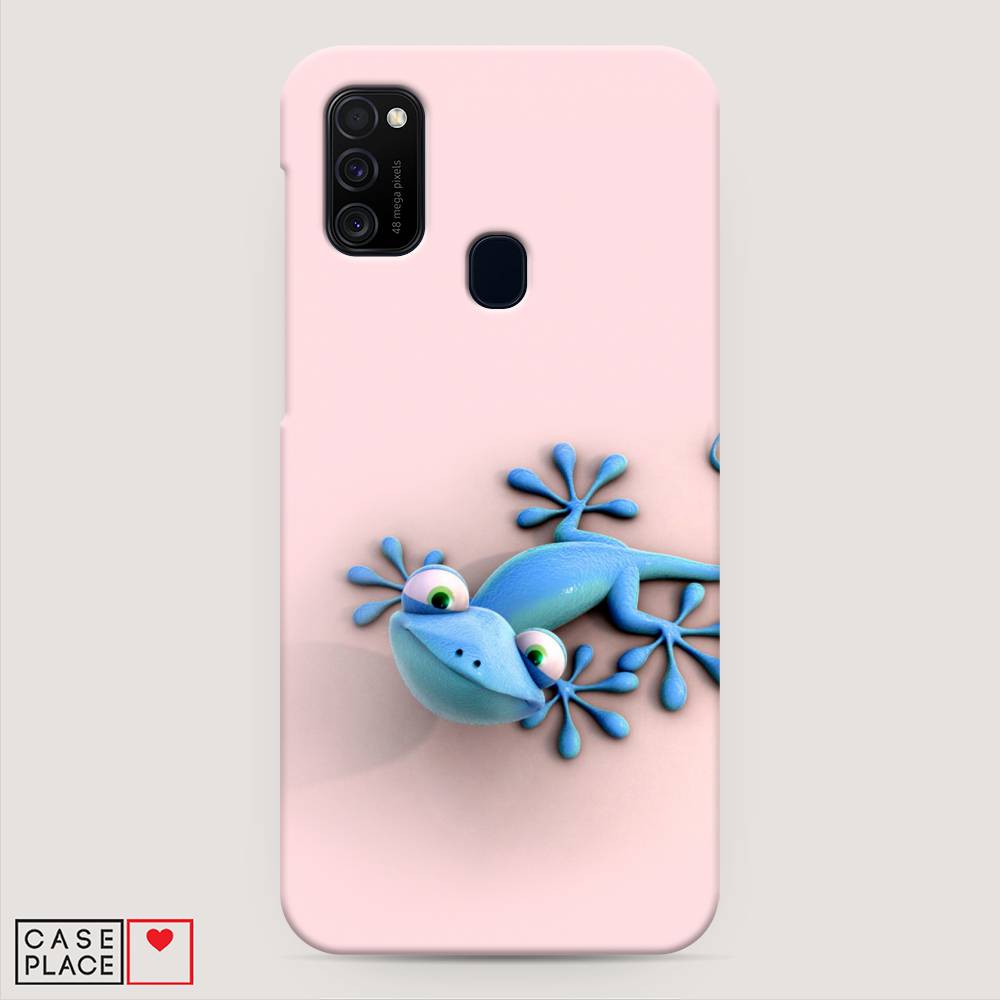 

Пластиковый чехол "Голубая ящерка" на Samsung Galaxy M21, 29720-1