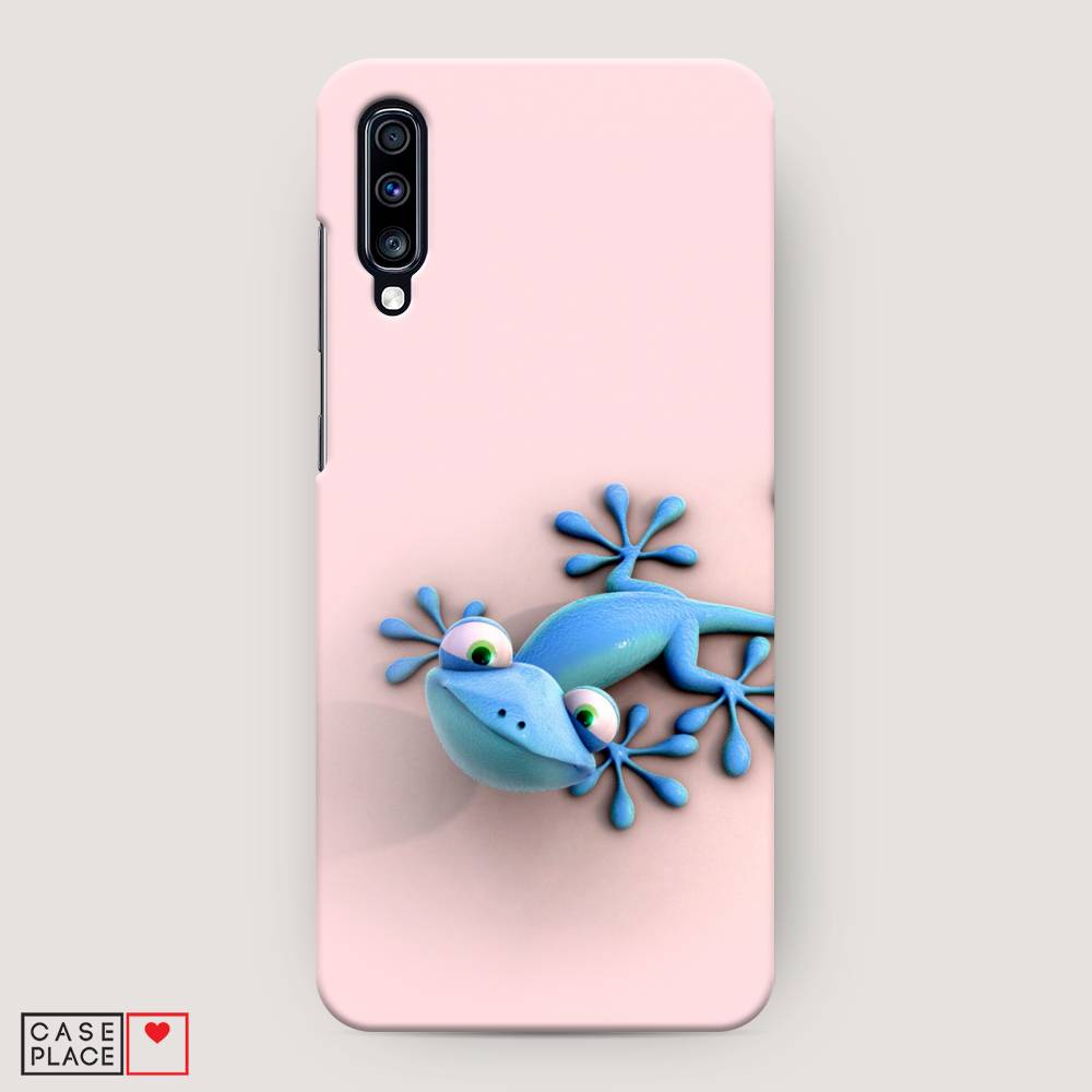 

Пластиковый чехол "Голубая ящерка" на Samsung Galaxy A70, 28120-1