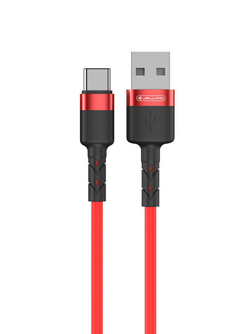 фото Кабель jellico kds-100 usb - type-c 1m silicone red