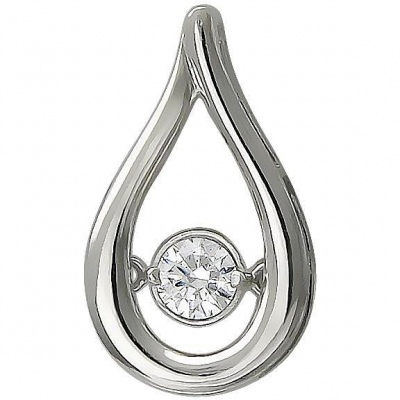

Бегунок из серебра Эстет 01П157958, фианит, 01П157958