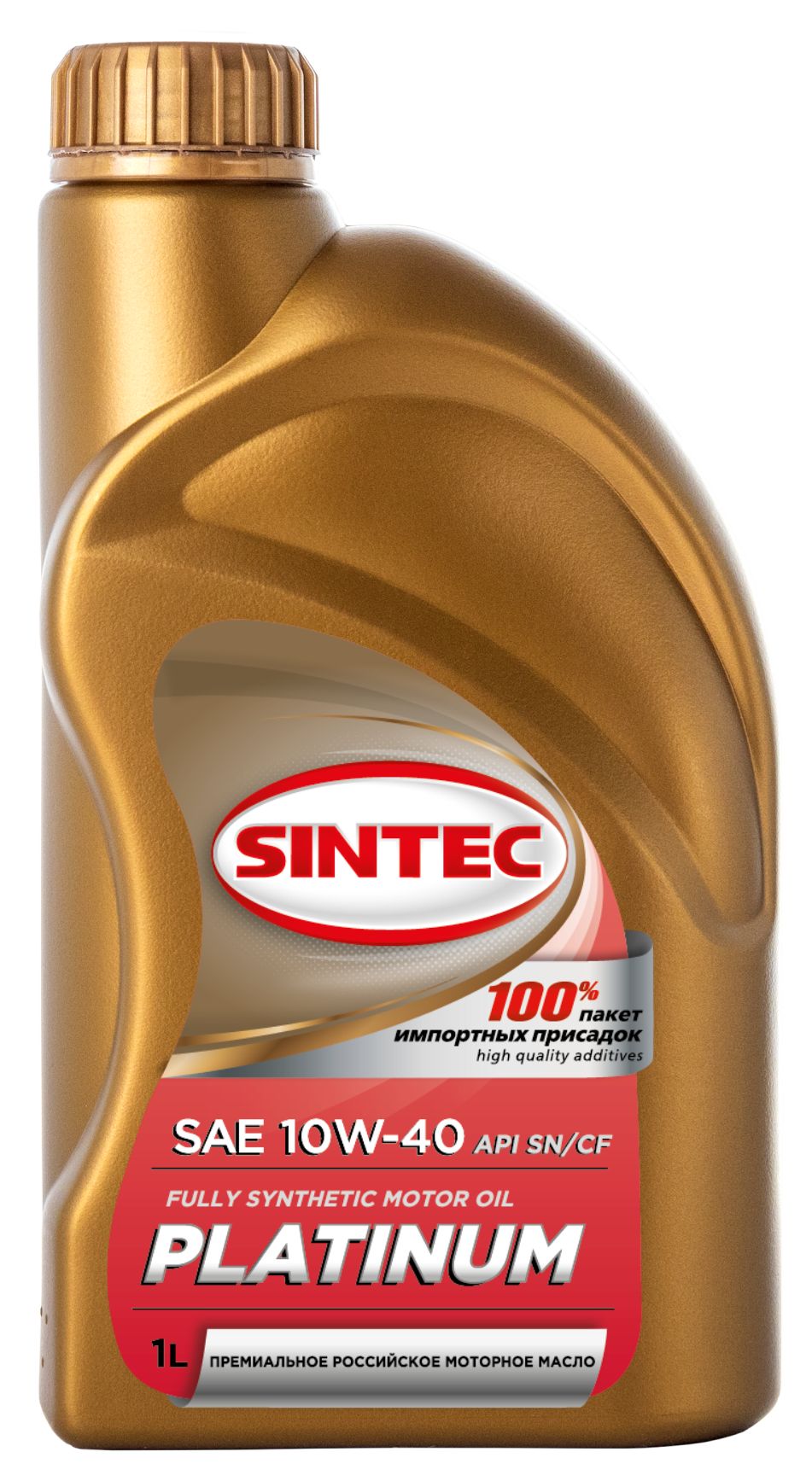 

Моторное масло SINTEC синтетическое PLATINUM SAE 10W40 API SN/CF 1л