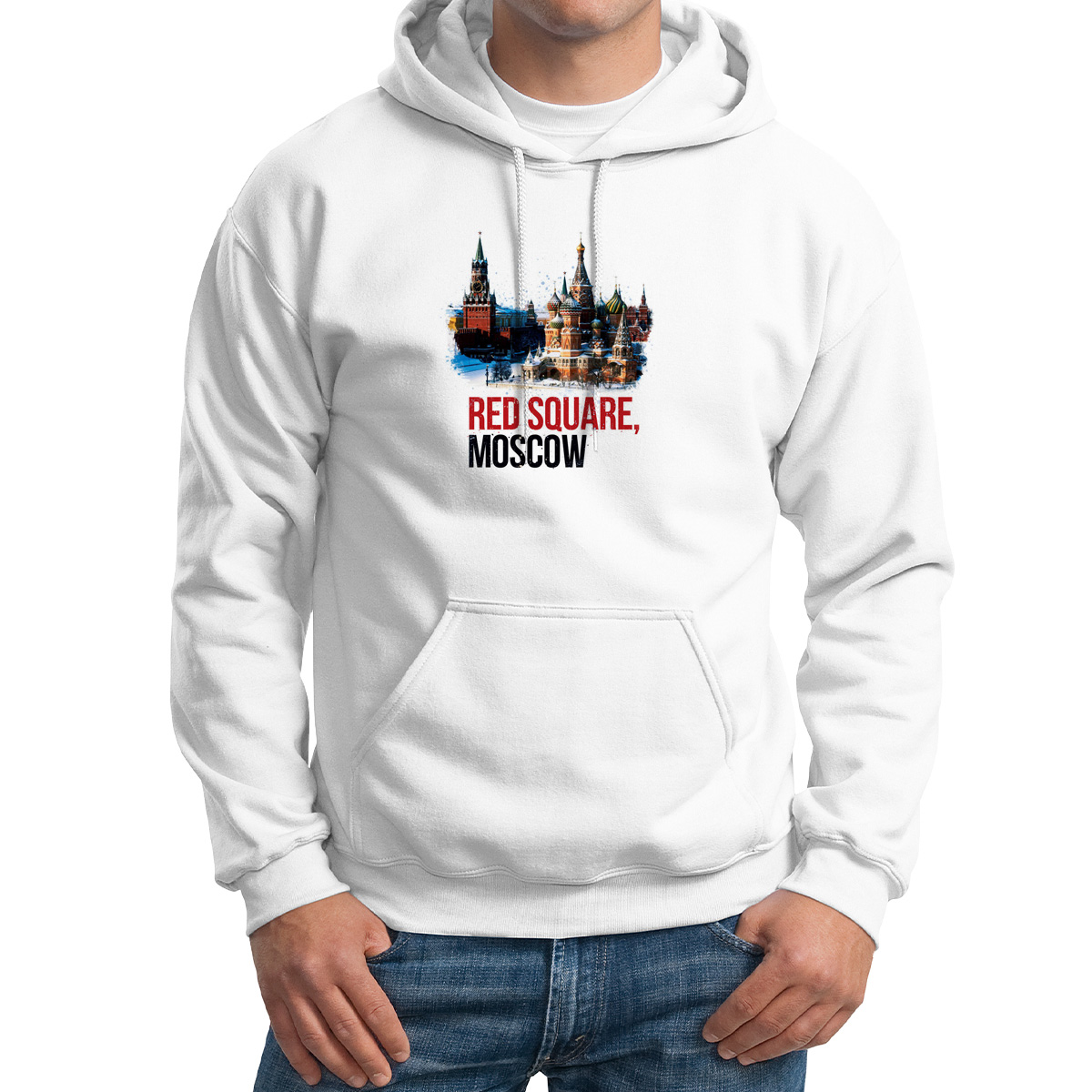 

Худи унисекс CoolPodarok Москва белое 58 RU, Белый, 8M043377