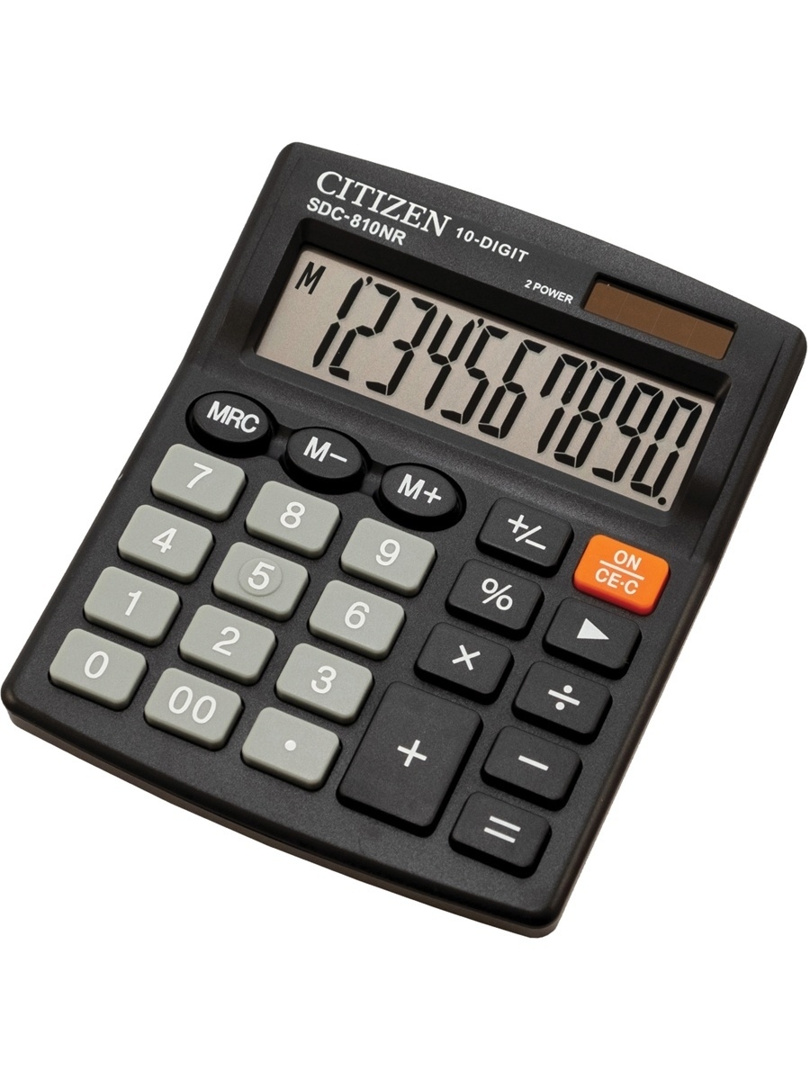 

Калькулятор Citizen SDC-810NR черный, SDC-810NR черный