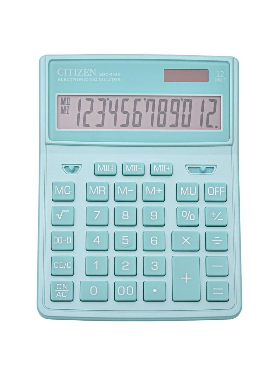 

Калькулятор Citizen SDC-444XRGNE бирюзовый, SDC-444XRGNE бирюзовый