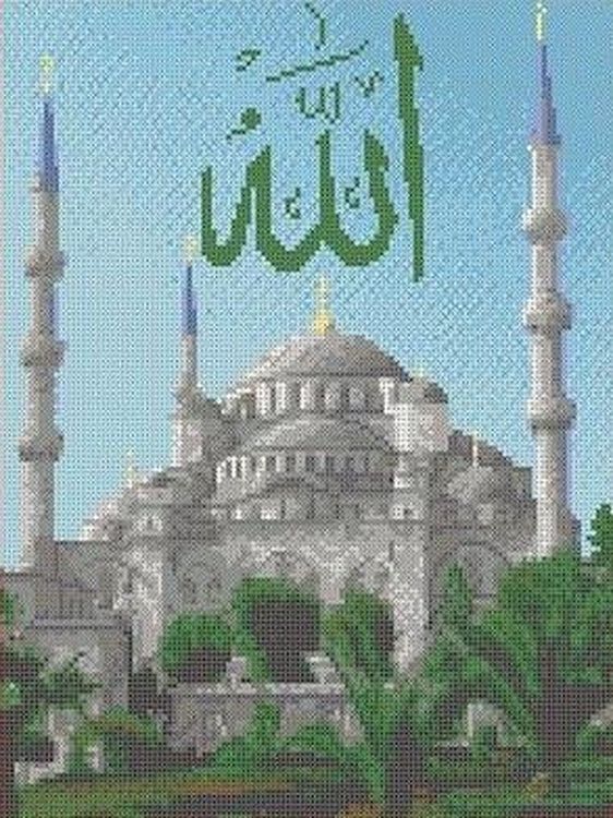 

Рисунок на ткани «Голубая мечеть»