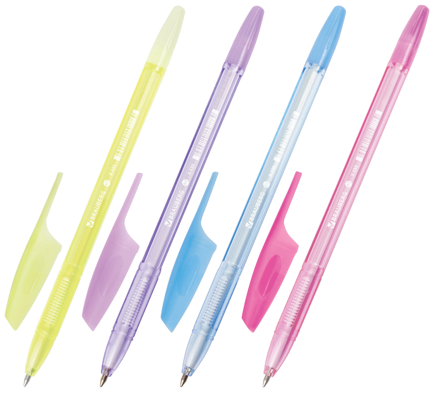 

Ручка шариковая BRAUBERG "X-333" PASTEL, СИНЯЯ, корпус тонированованный ассорти, узел 0,7
