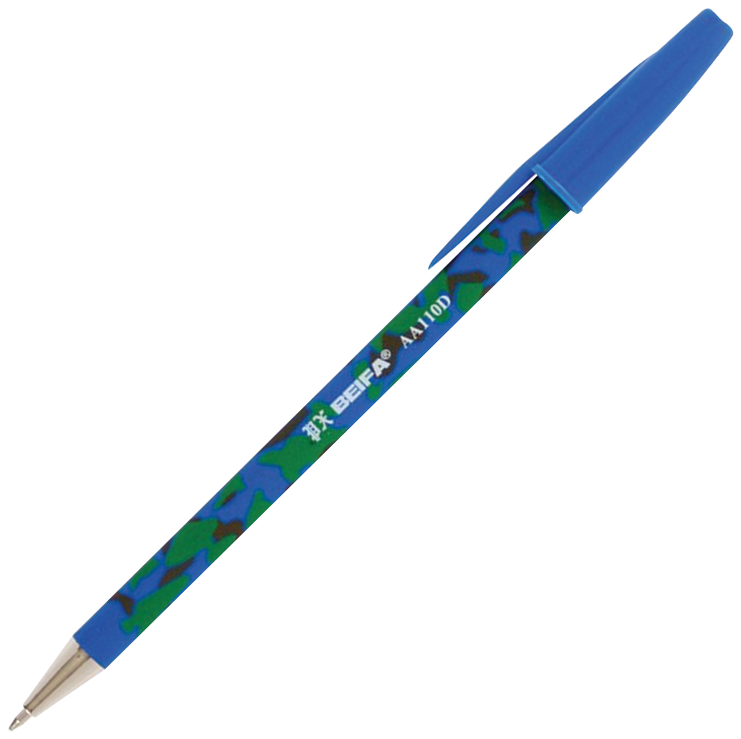 

Ручка шариковая BEIFA (Бэйфа), СИНЯЯ, корпус ассорти, узел 0,7 мм, линия письма 0,5 мм, AA