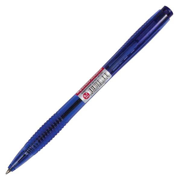 Ручка шариковая автоматическая ОФИСНАЯ ПЛАНЕТА, СИНЯЯ, корпус тонированный, узел 0,7 мм, л