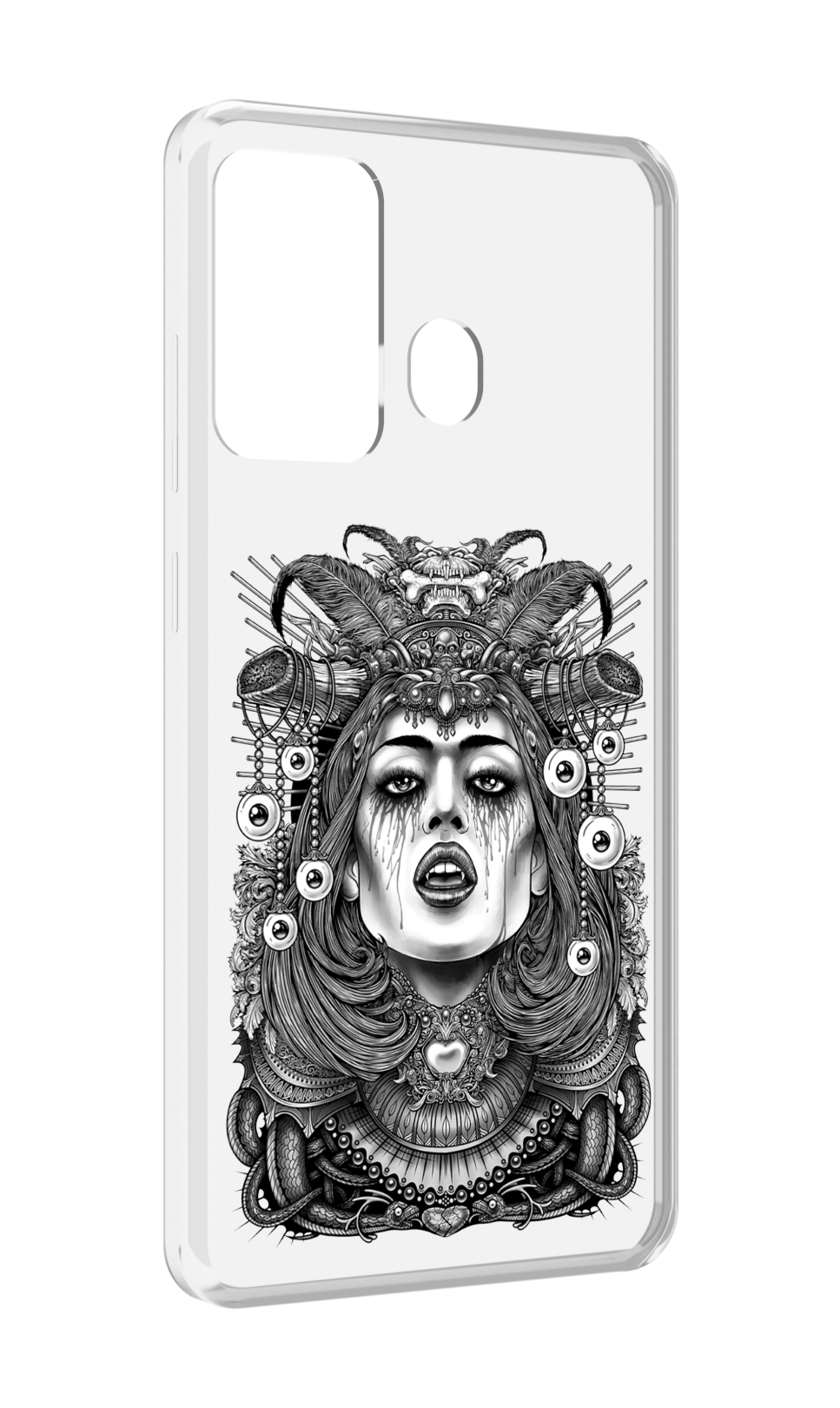 

Чехол MyPads портрет девушки черно белый для ITEL A27 / ITEL P17, Прозрачный, Tocco