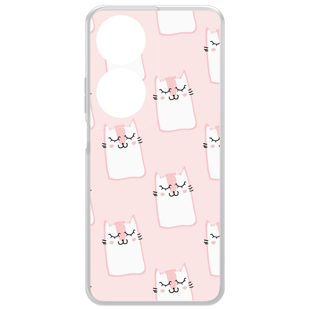 

Чехол-накладка Krutoff Clear Case Котики паттерн для Honor X7b