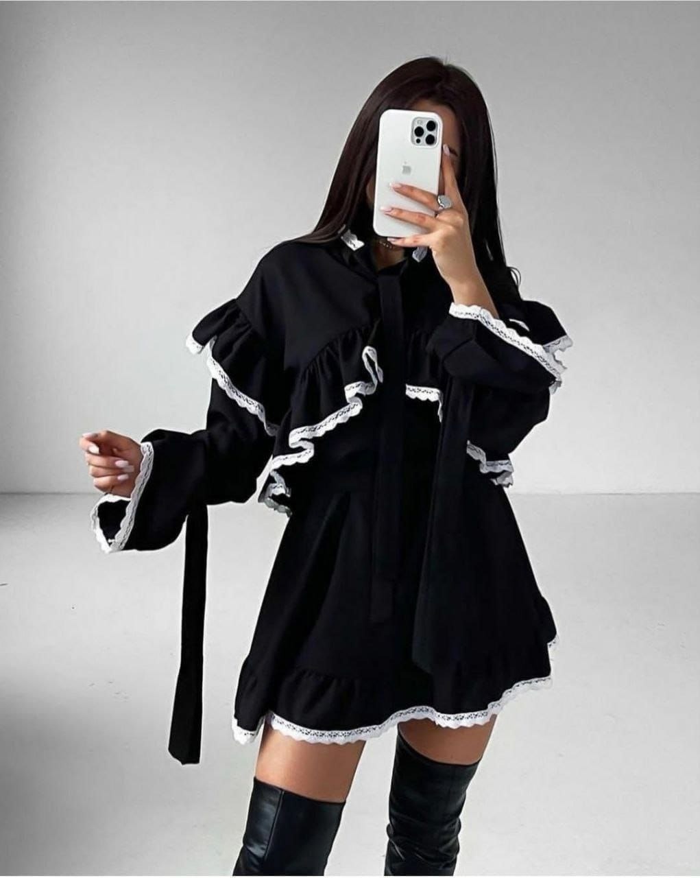 

Платье женское NoBrand 98 черное 48 RU, Черный, 98