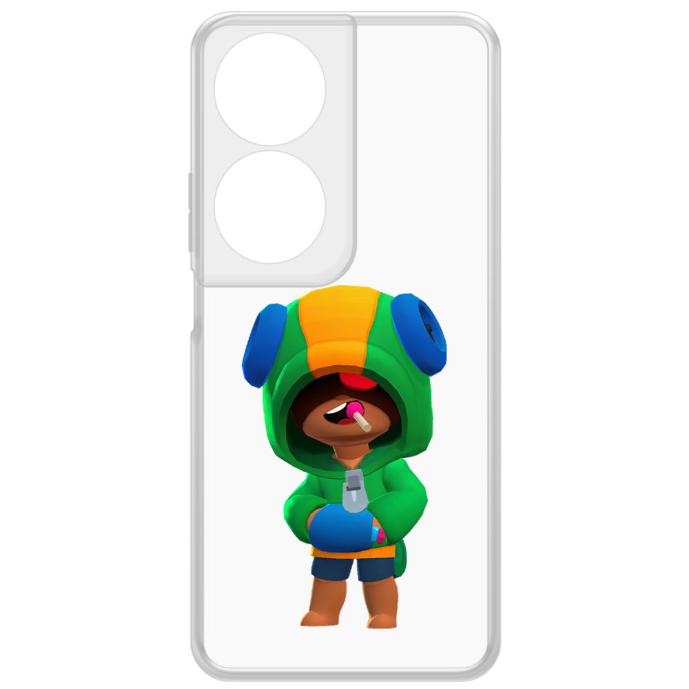 

Чехол-накладка Krutoff Clear Case Brawl Stars-Леон для Honor X7b, Прозрачный