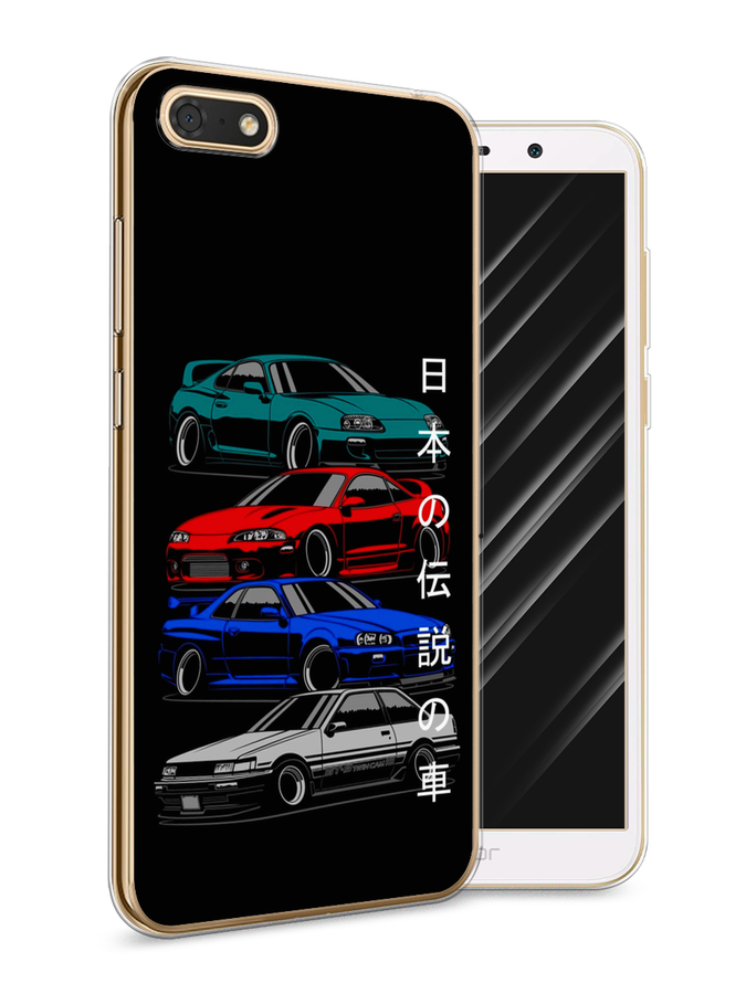 

Чехол Awog на Honor 7A "JDM Legend cars", Зеленый;красный;синий, 65250-5