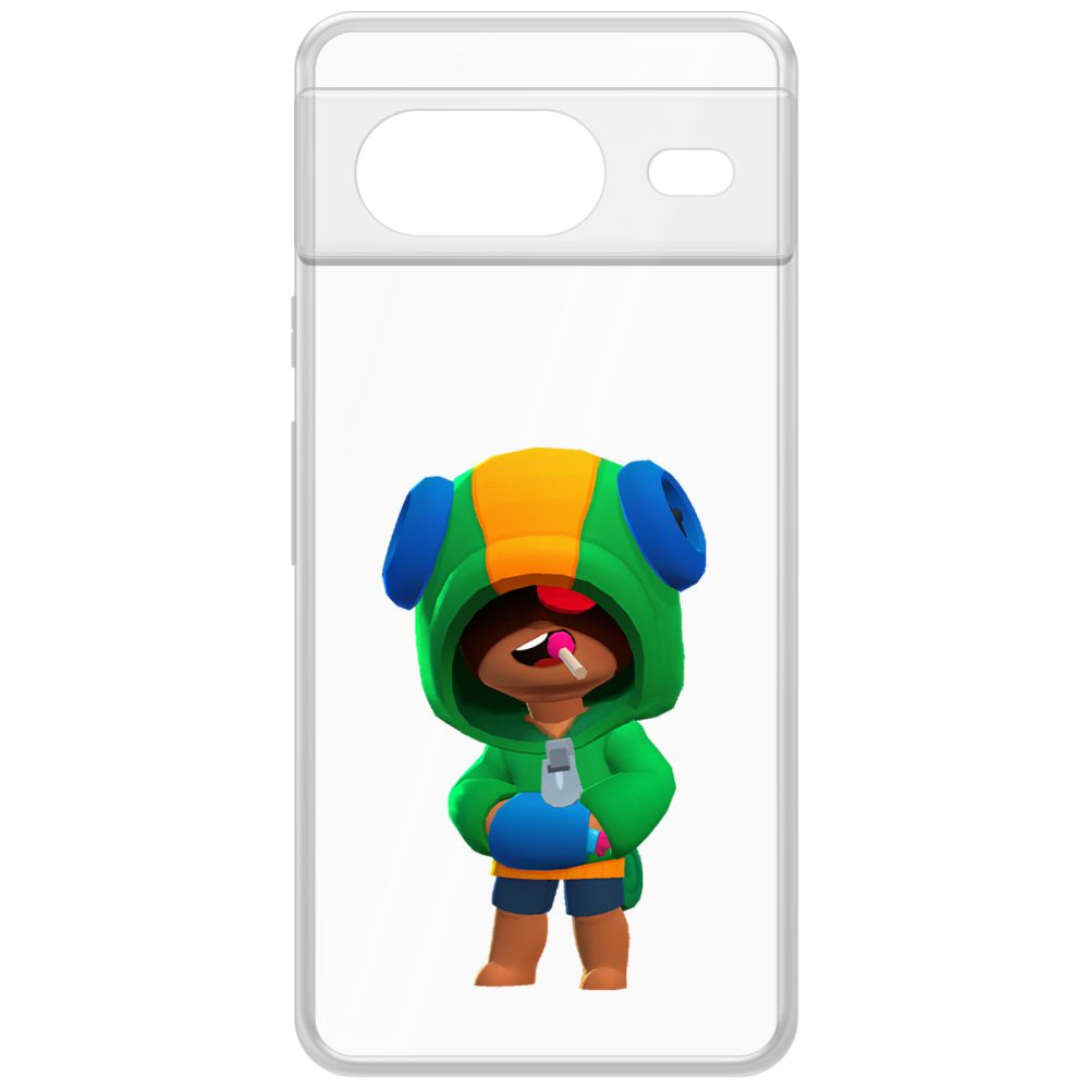 

Чехол-накладка Krutoff Clear Case Brawl Stars-Леон для GOOGLE Pixel 8, Прозрачный