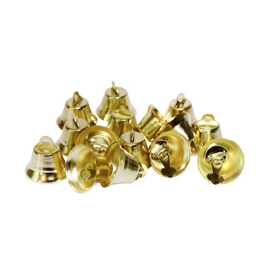 Колокольчики декоративные метал. (уп. 100 шт) диам. 18 мм золото