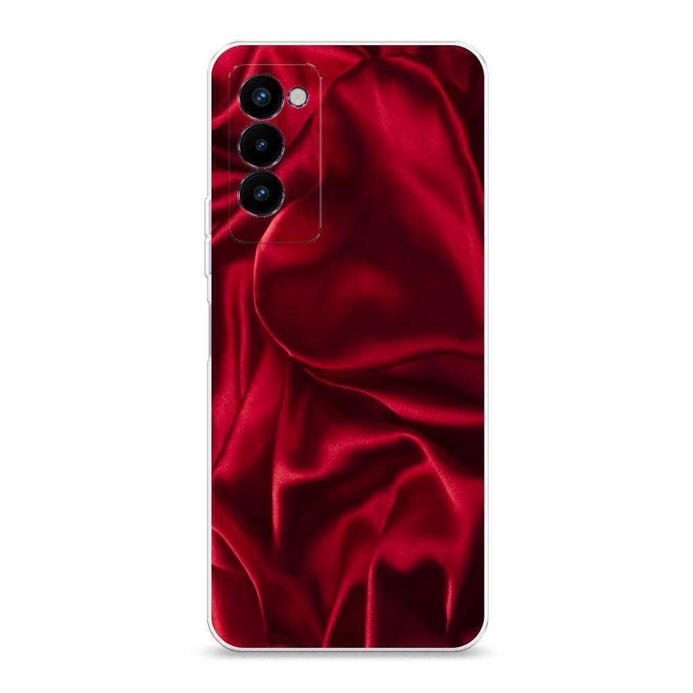 фото Чехол awog "текстура красный шелк" для tecno camon 18p