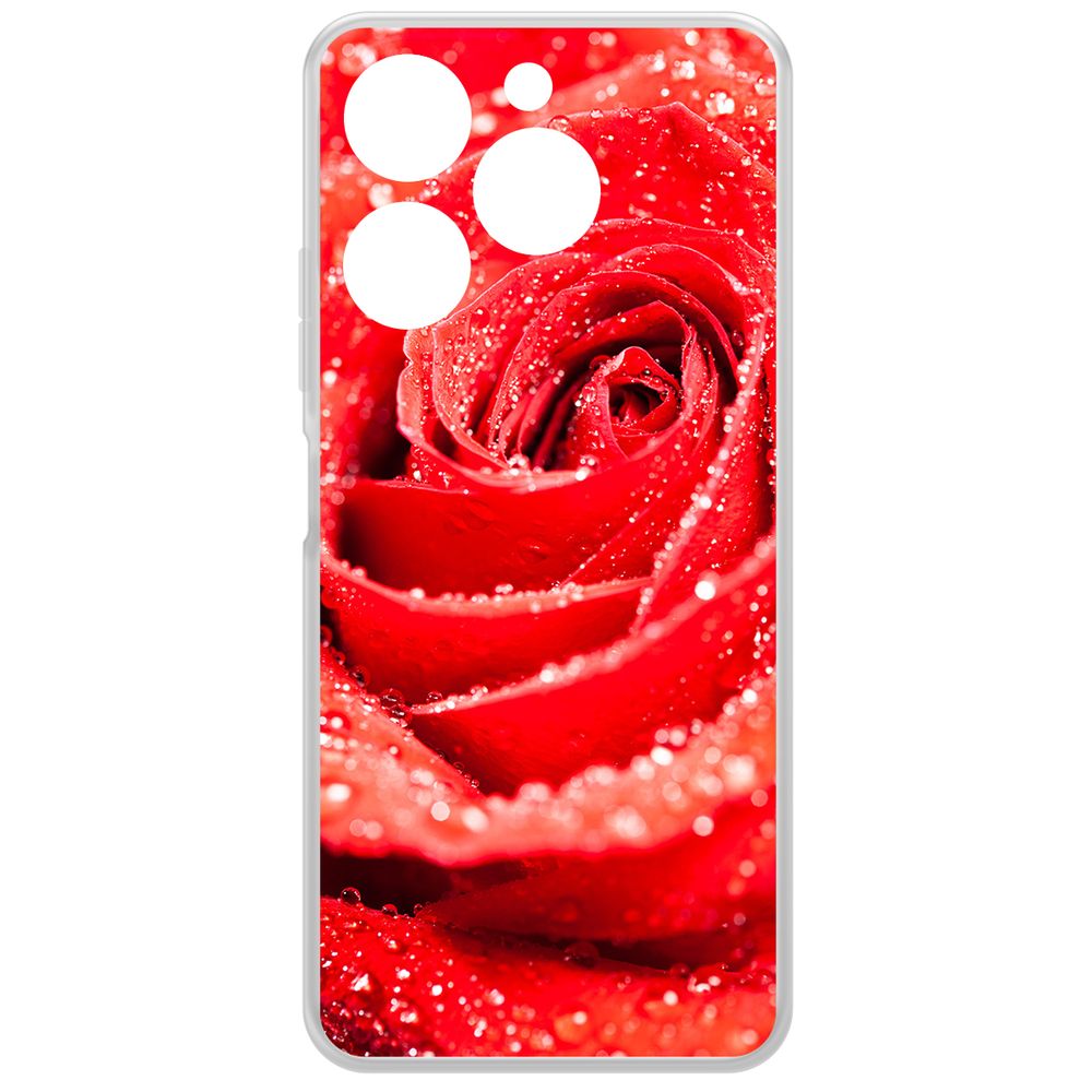 

Чехол-накладка Krutoff Clear Case Роза для ITEL A70, Прозрачный