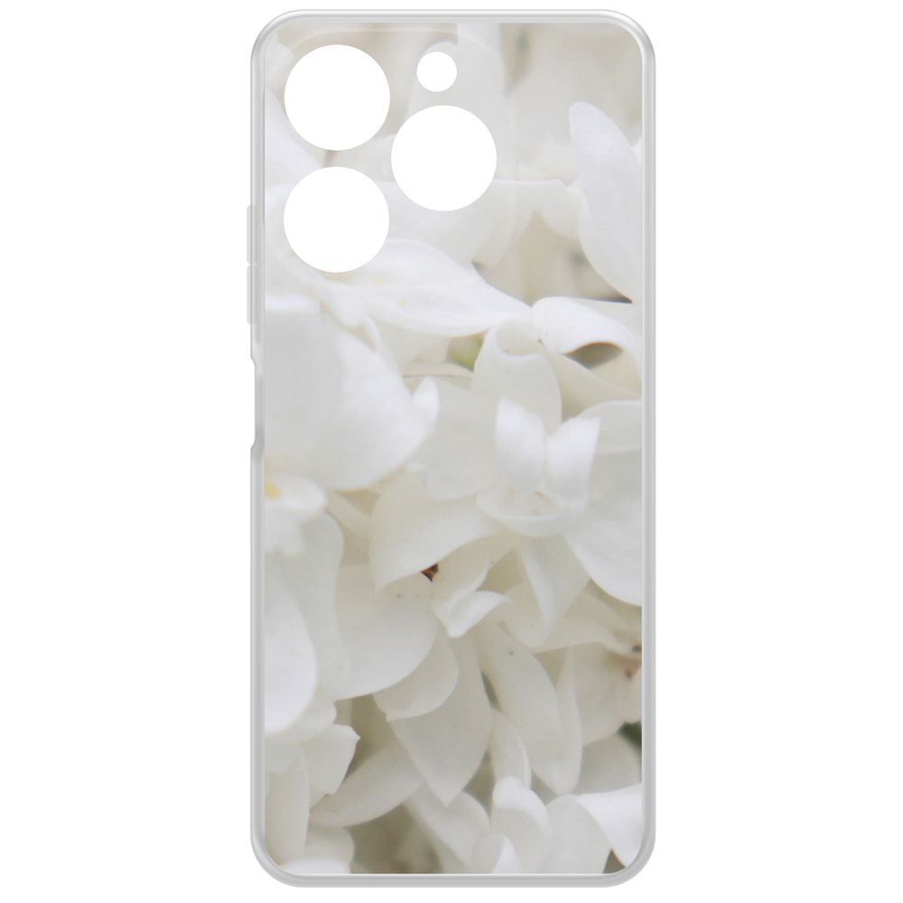 

Чехол-накладка Krutoff Clear Case Белые лилии для ITEL A70