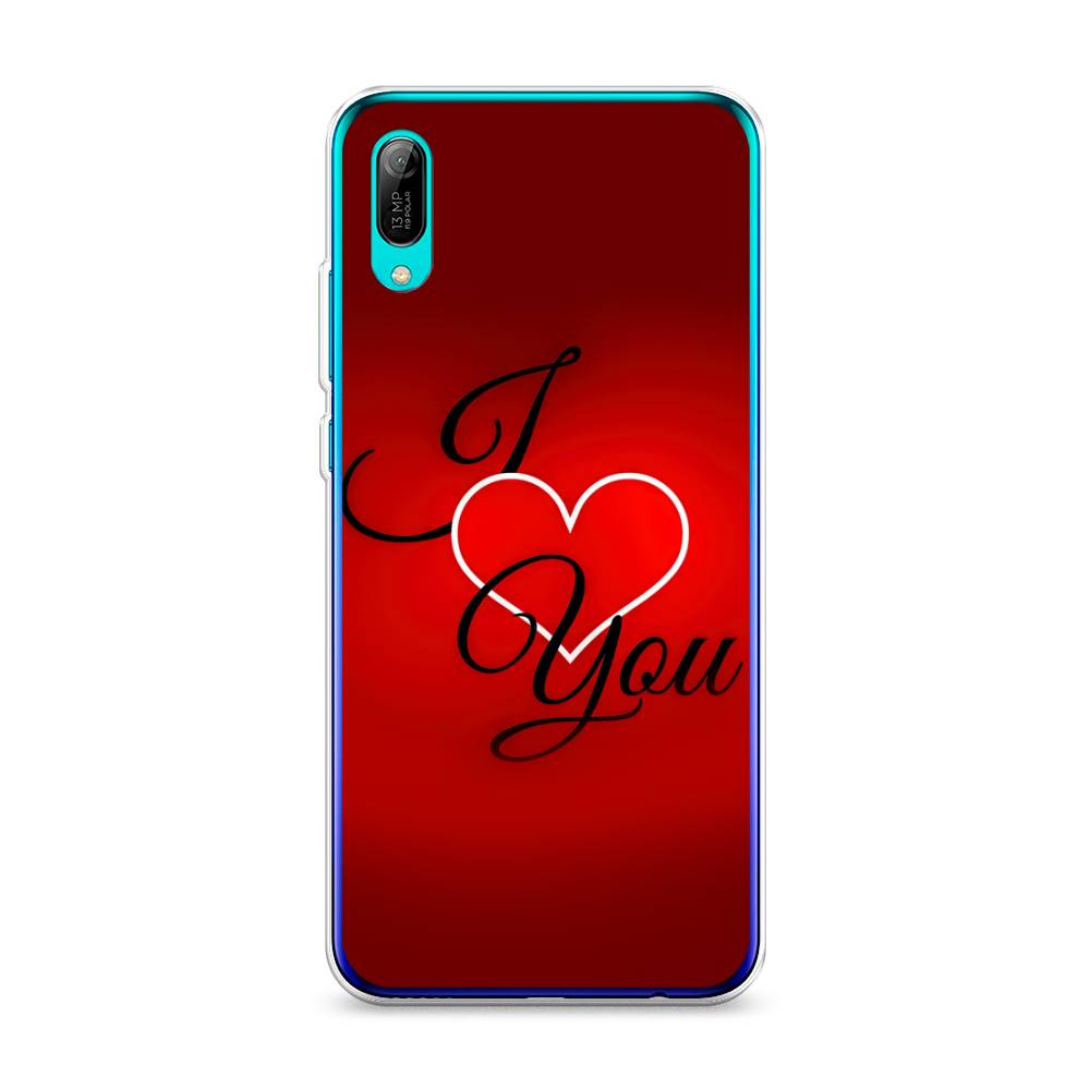 

Чехол Awog на Huawei Y6 Pro (Prime) 2019 "I love you 3", Красный;черный, 68150-6