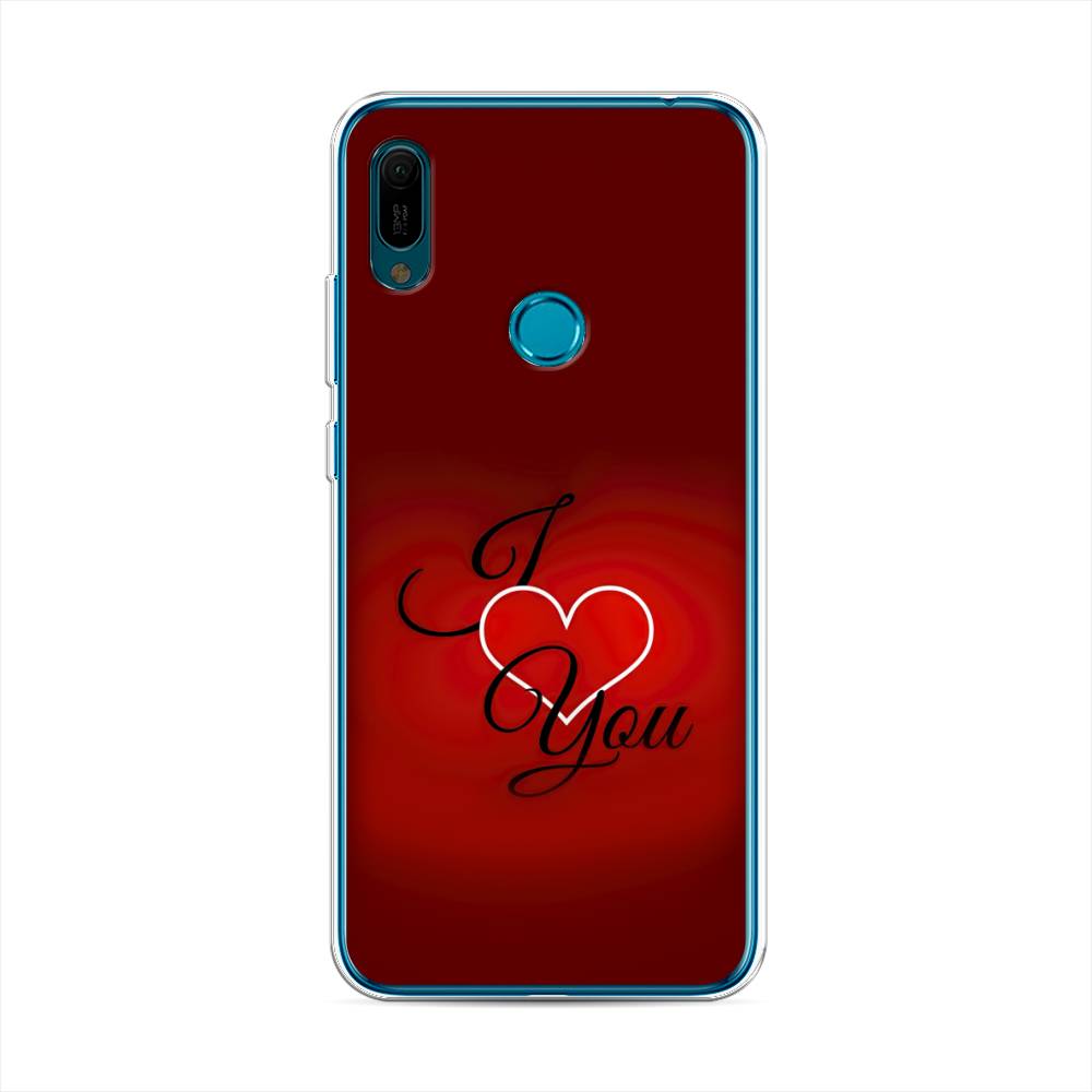 

Чехол Awog на Huawei Y6 2019 "I love you 3", Красный;черный, 68650-6