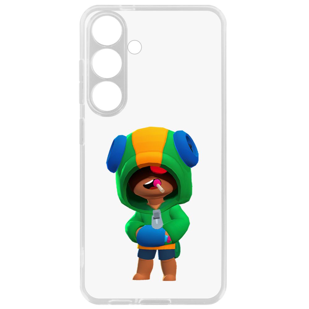 

Чехол-накладка Krutoff Clear Case Brawl Stars-Леон для Samsung Galaxy S24+, Прозрачный