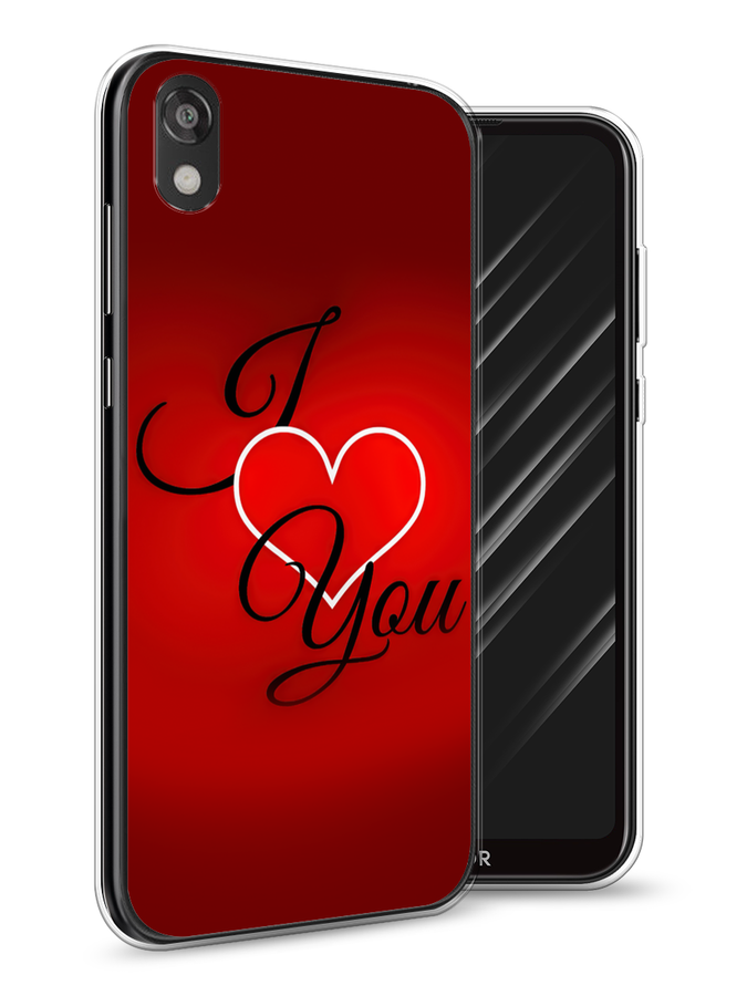 

Чехол Awog на Huawei Y5 2019 "I love you 3", Красный;черный, 69050-6