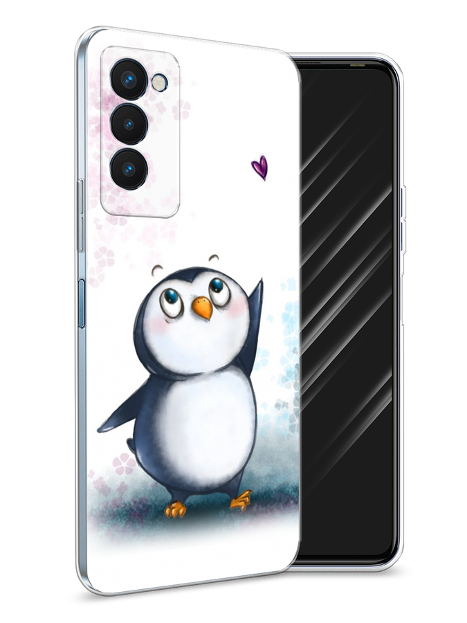 

Чехол Awog на Tecno Camon 18P "Пингвин и сердечко", Разноцветный, 300750-1