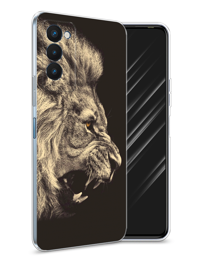 

Чехол Awog на Tecno Camon 18P "Львиный рык 2", Разноцветный, 300750-1