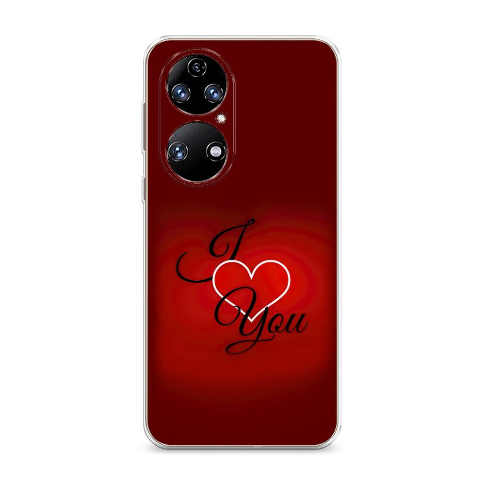 

Чехол Awog на Huawei P50 "I love you 3", Красный;черный, 6104950-6
