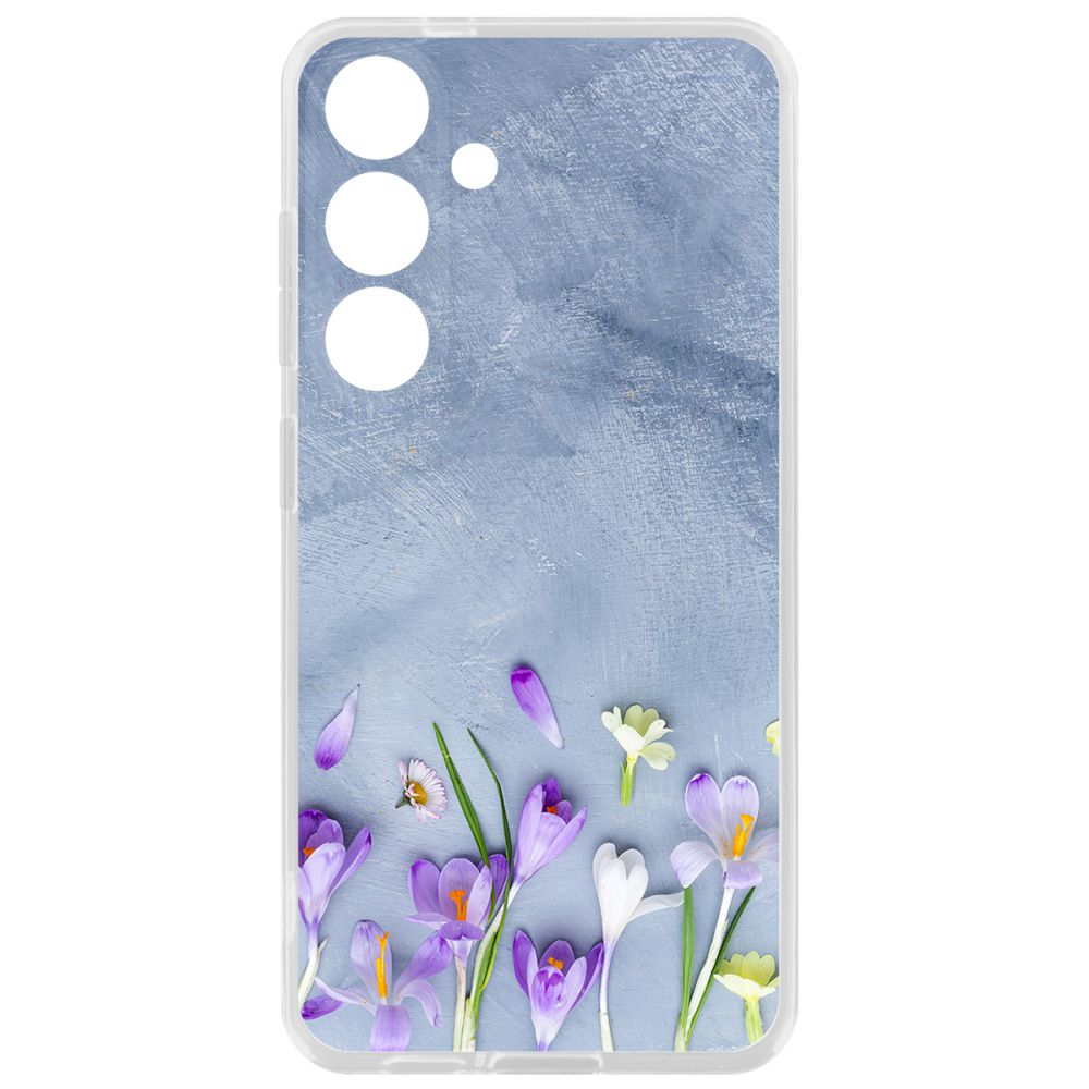 

Чехол-накладка Krutoff Clear Case Цветочное настроение для Samsung Galaxy S24, Прозрачный