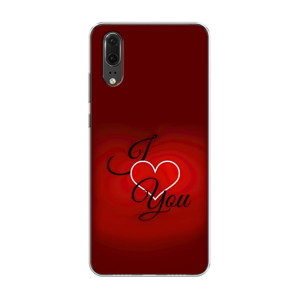 

Чехол Awog на Huawei P20 "I love you 3", Красный;черный, 64350-6