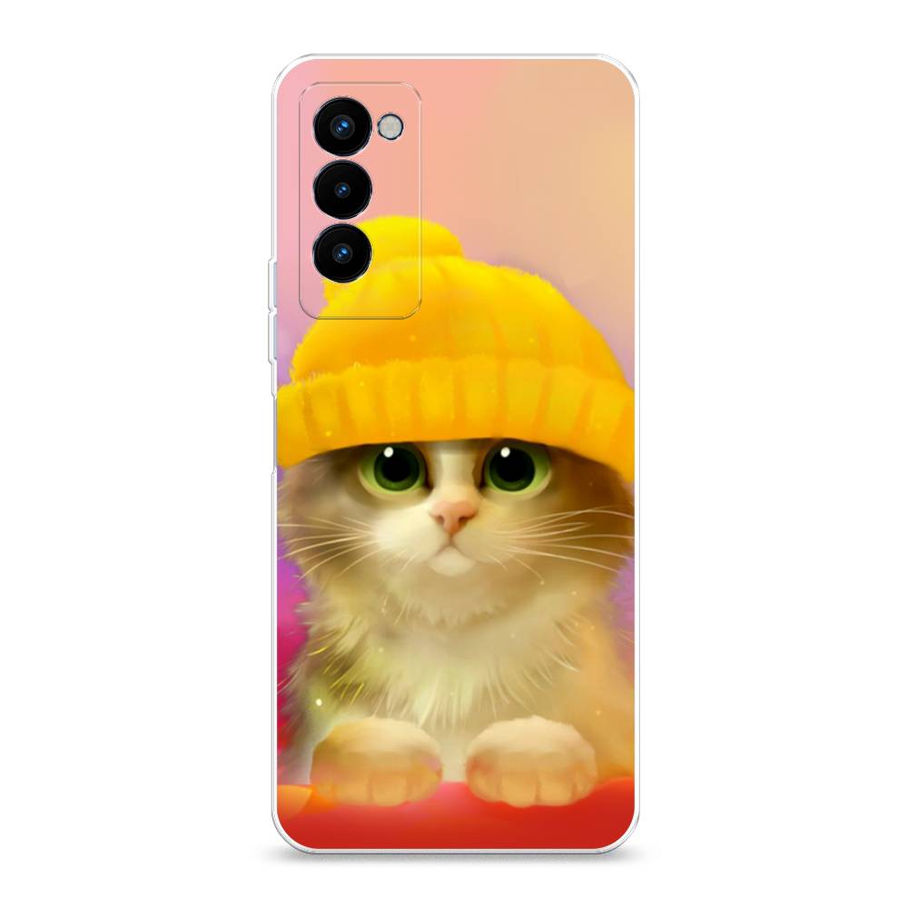 фото Чехол awog "котенок в желтой шапке" для tecno camon 18p