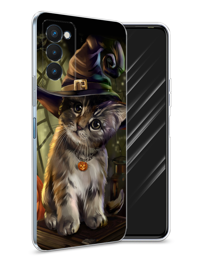 

Чехол Awog на Tecno Camon 18P "Кот на Хэллоуин", Разноцветный, 300750-2