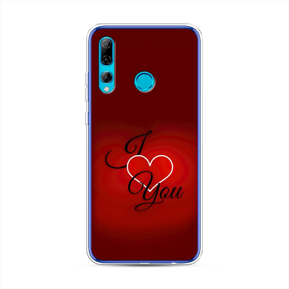 

Чехол Awog на Huawei P Smart Plus 2019 "I love you 3", Красный;черный, 69250-6