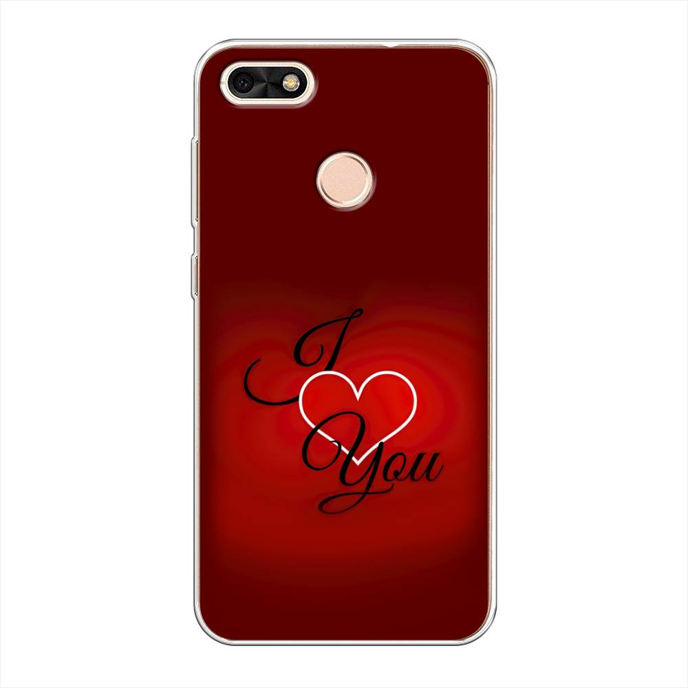 

Чехол Awog на Huawei Nova Lite (2017) "I love you 3", Красный;черный, 64750-6