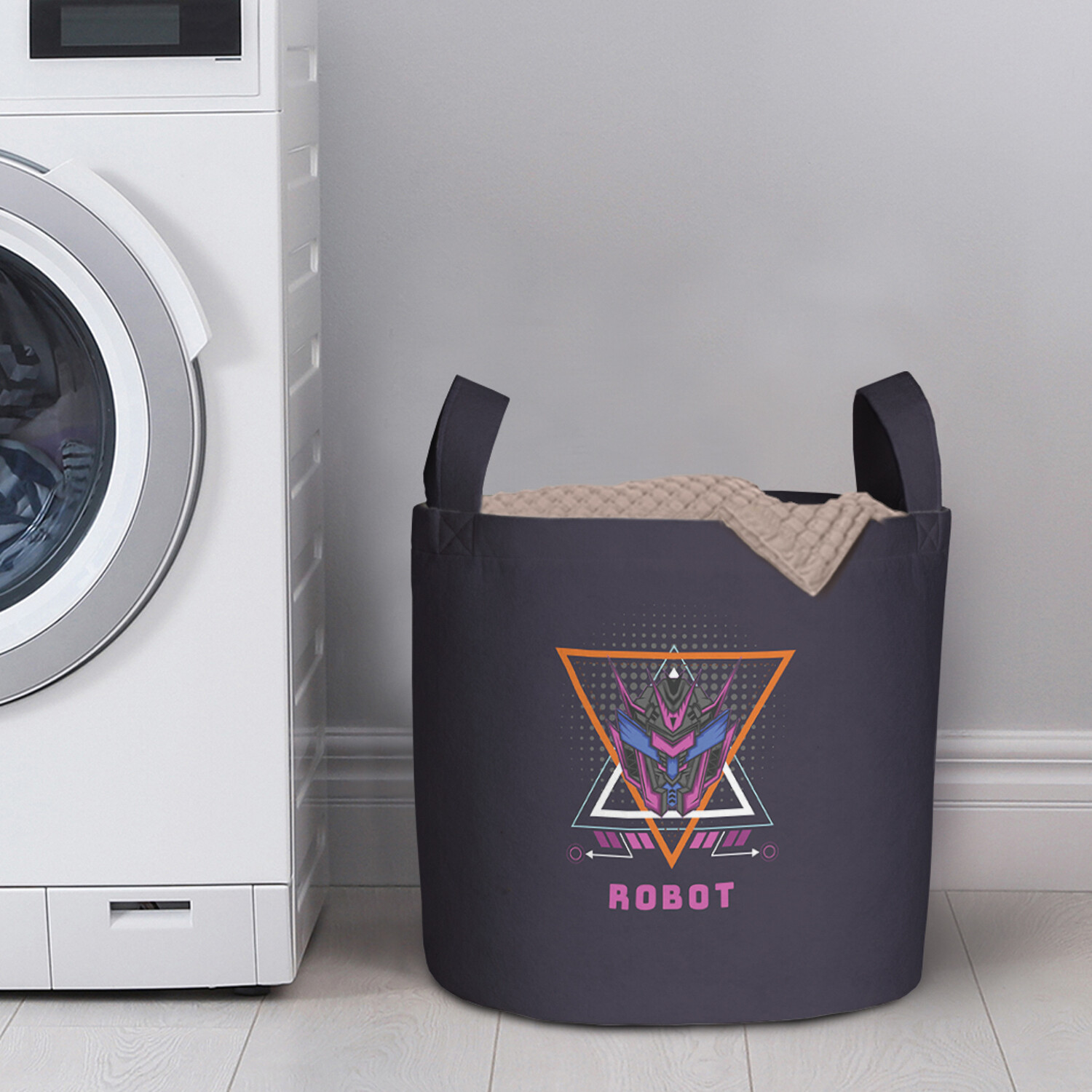 

Корзина для хранения вещей JoyArty "Робот в шлеме" 35x35 см, Фиолетовый, Робот в шлеме